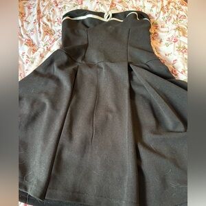 2/35$🍓⭐️ White trim with bow, Black Fit-and-Flare Dress